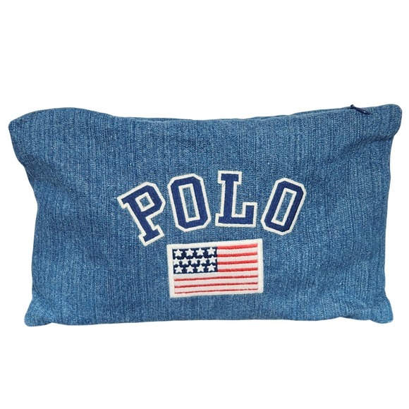 RARE New Polo Ralph Lauren Home Denim Travel Checkers Game Set w/ Carry Bag 1967 - Picture 9 of 9